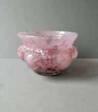 vase en verre marmoréen, multicouche, signé Lorrain, Daum, Glass Vase, 1930's