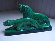 Lion et lionne art déco
