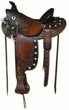 Selle en cuir d'arbre en bois