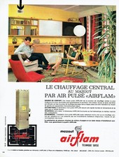 publicité Advertising  1122  1968  Airflam   chauffage centr au mazout air pulsé