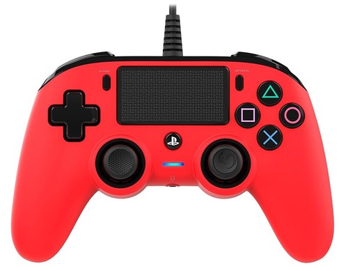 Contrôleur filaire rouge ps4 - filaire,
