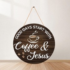 Enseigne à café ronde