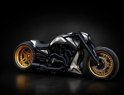 échappement harley vrod noir - harley,