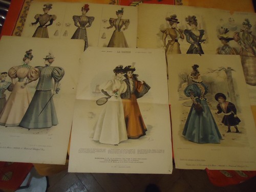 Lot gravures polychrome - lot, de
