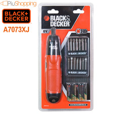 Black + Decker A7073XJ Tournevis Batterie Mini Perceuse 6V 19 Inserts 4 Batterie