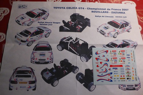 Decal toyota celica p - 1/43,