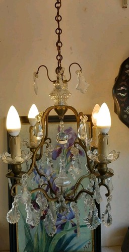 Lustre cage bronze feux - bronze, 4