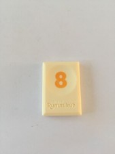 Tuile chiffre 8 huit orange