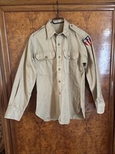 WW2  US AIR FORCE OD WOOL  CHEMISE MOUTARDE  DATED UNIFORME