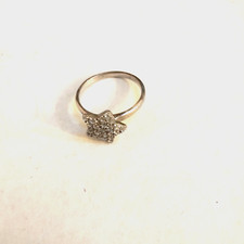 Bague en argent modèle étoile en Swarovski blanc taille 59/60 neuve