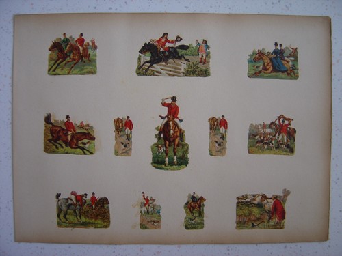 Lot chromos anciens course - de,