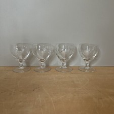 Lot de 4 Verres à Pied Pour Digestif Liqueur Décor Grappe De Raisin Vintage 8cl