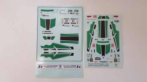 Decals peugeot 106 - 1/43, s16
