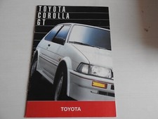 catalogue toyota corolla GT 1986