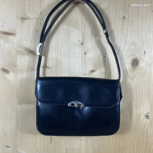Sac main cuir noir - sac, à