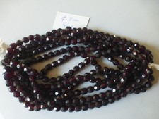 lot de 300 perles anciennes en cristal de bohème année 60 diamètre 8 mm sur fils