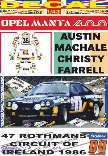 Decal opel manta 400 austin - opel,