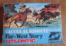 1:72 HO ATLANTIC 1001 ~ CACCIA AL BISONTE  FAR-WEST STORY / 17 FIGURINES + BOITE