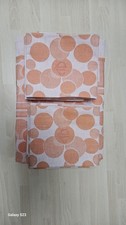 Ensemble vintage nappe + 12 serviettes années 70 orange géométrique...
