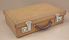 Ancienne valise de toilette cuir compartiments pour flacon miroir monogramme YG