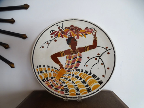 Plat faience luneville art - kg,