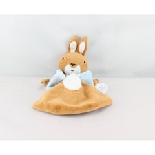 Doudou plat Lapin marron gilet