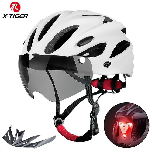 Casque vélo avec lunettes - vélo,