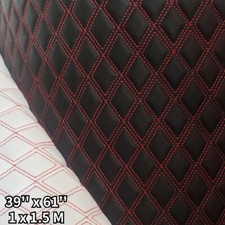 Simili Cuir Tissu Double Fil Matelassé Tapisserie Meubles Mousse Arrière Décor