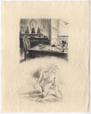 1947 Gravure eau-forte Dessin