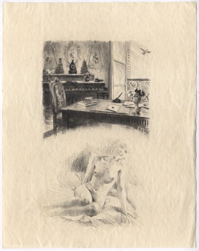 1947 gravure eau forte dessin - gravure,