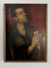 SUPERBE ŒUVRE YVES GANNE (1931-2019)-  ÉLÈVE DE FERNAND LEGER - AUTOPORTRAIT