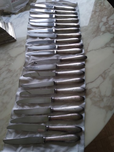 Couteaux manche argent - 2o,