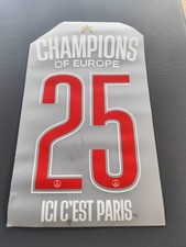 Flocage Psg Vainqeur Champions League 2025 Paris Saint Germain Patch Adulte 