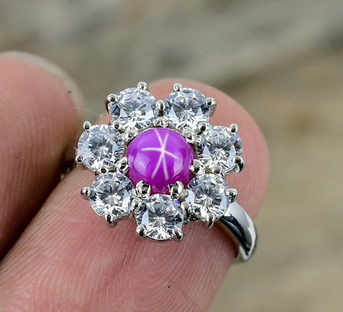 Pink lindy star sapphire - pink, ring