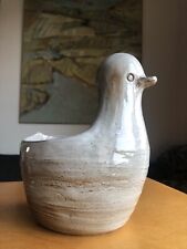 Monique Léon, Grand Vase Zoomorphe, Poule Stylisée, Céramique Vintage