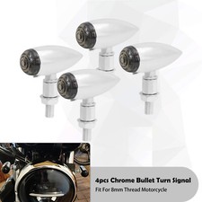 4pcs 10mm Moto Chrome Bullet