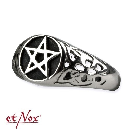 Bague pentagramme acier - pentagramme,