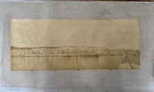 Panorama du port d’Alger à la fin du XIXe grande photo albuminée Leroux ? 48 cm