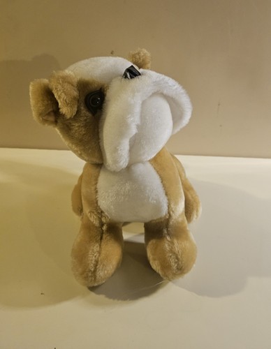Peluche chien bulldog vintage