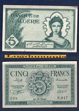Algérie 5 Francs 16/11/1942