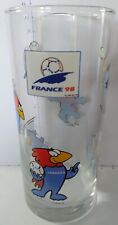 Rare Verre TOTAL Mascotte FOOTIX Coupe Du Monde France 98 TTBE  Copyright 94 95