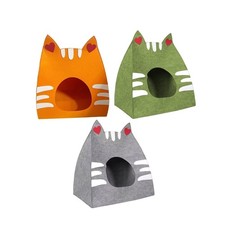 Jolie niche pliable pour grands chats, semi-fermée, confortable et intime.