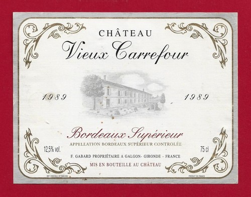 Etiquette bordeaux - 88/71,