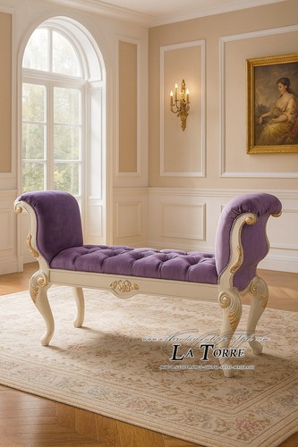 Banc classique baroque bois - banc,