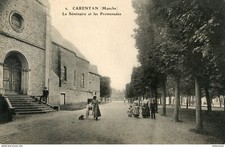S9499 cpa 50 Carentan - Le Séminaire et les Promenades
