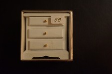 Meuble maison de poupée boîte de nuit neuf emballage d'origine armoire bois tout mobile acajou