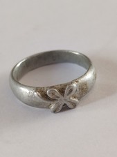 Bague Trèfle Porte Bonheur Art des Tranchées Travail de Poilu WWI 1,14 g