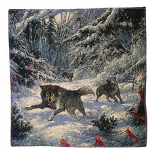 Scène de chasse - La chasse au loup - Decoration murale - tapisserie murale