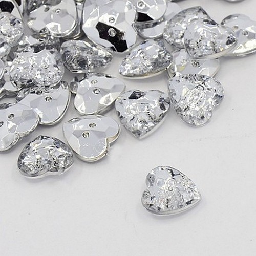 Boutons fantaisies strass - boutons,
