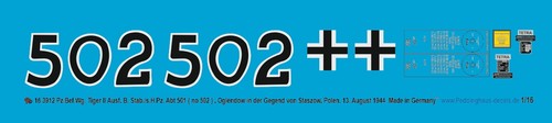 Peddinghaus decals 3912 - 1:16,